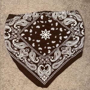 Brown and White Paisley Bandana Tube Top
